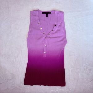 White House Black Market Purple Ombre Ribbed Tank Top M